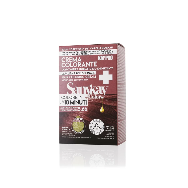 Kepro Sanykay Color No Ammoniaca - 5.66 Castano Chiaro Rosso Intenso