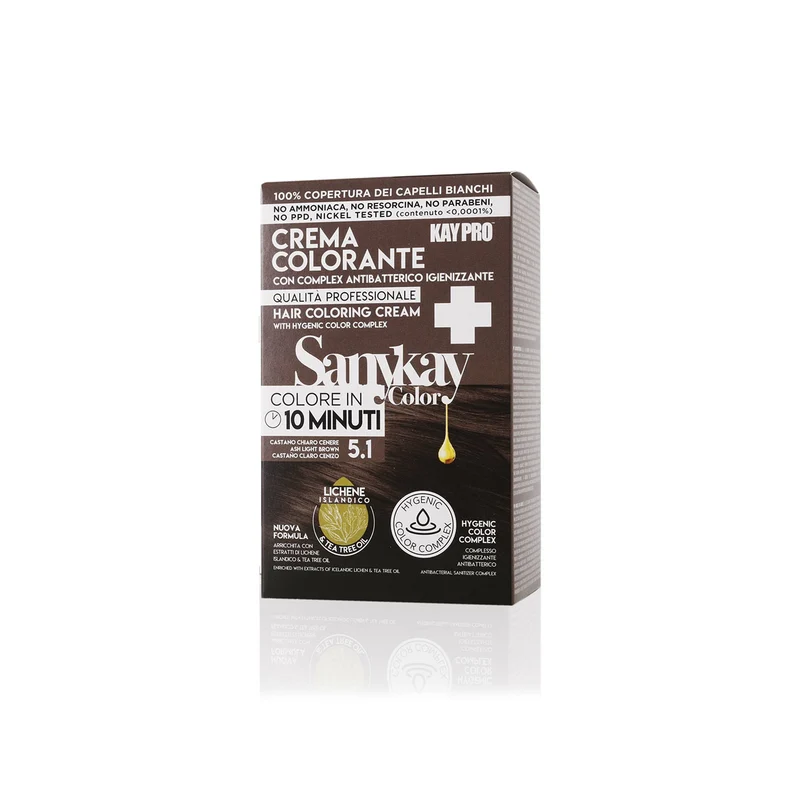 Kepro Sanykay Color No Ammoniaca - 5.1 Castano Chiaro Cenere