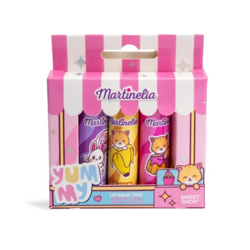 Martinelia Lip Balm Trio Banana, Strawberry e Blueberry