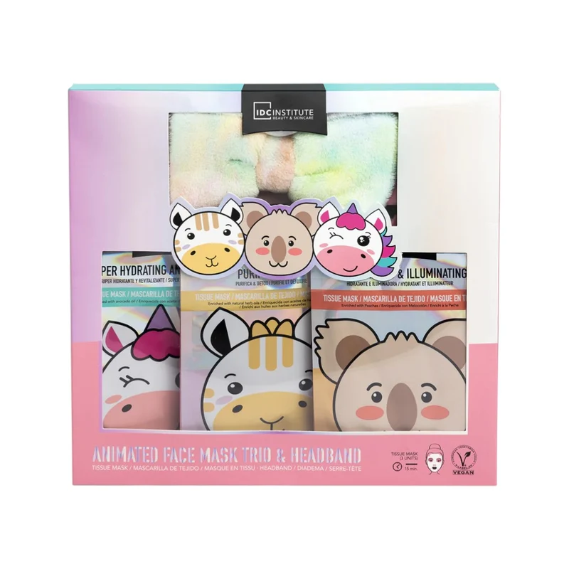 IDC Institute Beauty e Skincare Animated Face Mask Trio e Headband