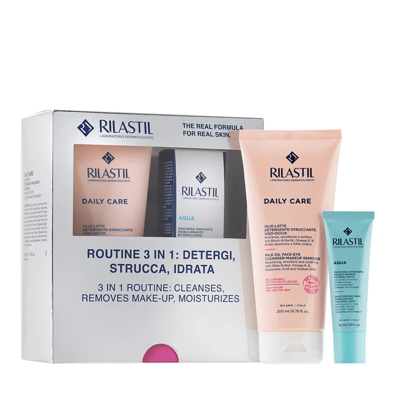 Routine 3 in 1: detergi, strucca e idrata