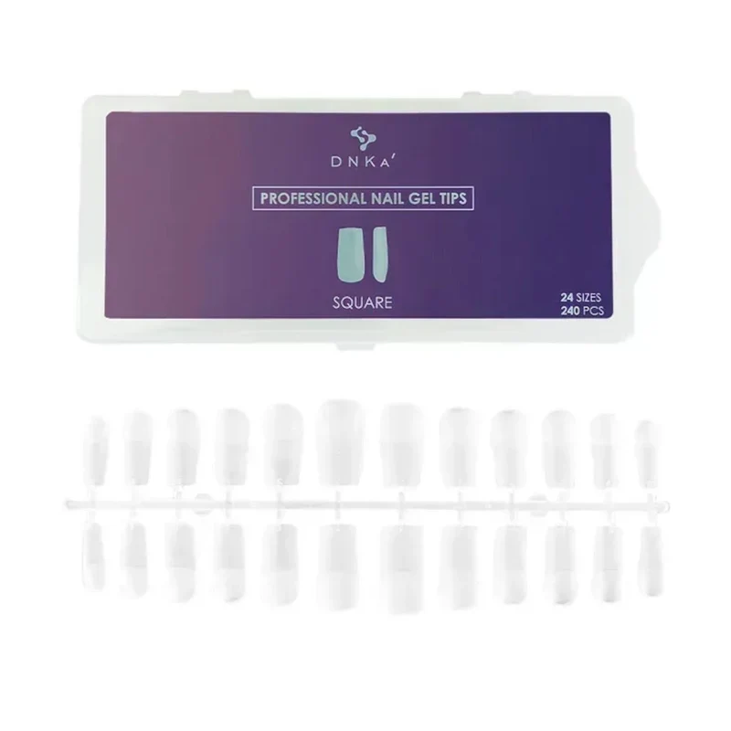 Dnka' Professional Nail Gel Tips - Square 24 Misure - 240pz
