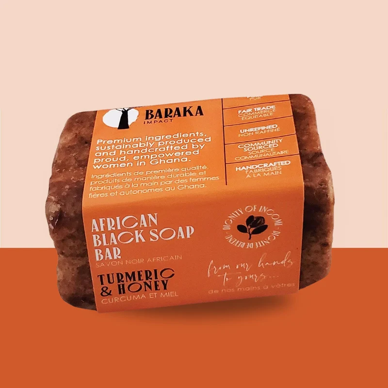 Turmeric & Honey Black Soap — Handmade in Ghana