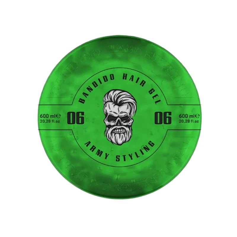 Bandido Hair Gel - 06 Army Styling Green 600ml