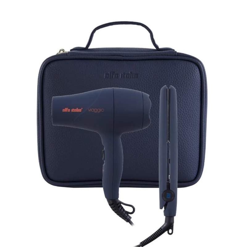 Alfa Italia Travel Hairdryer + Styler Blu Navy