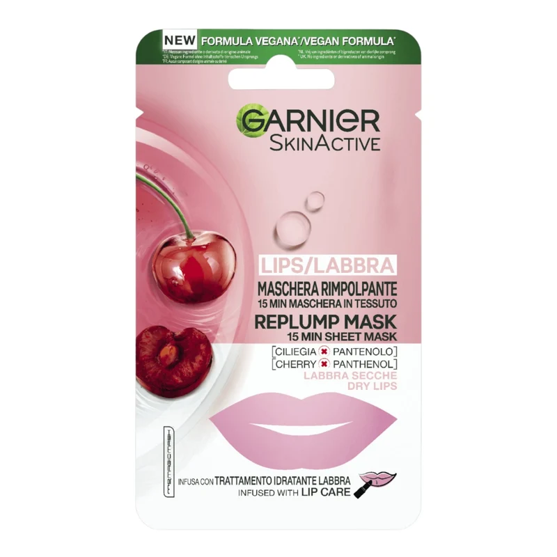 Garnier Skin Active Maschera Labbra Rimpolpante In Tessuto