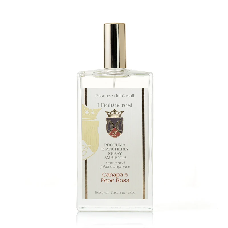 Profuma biancheria spray ambiente Canapa e pepe rosa
