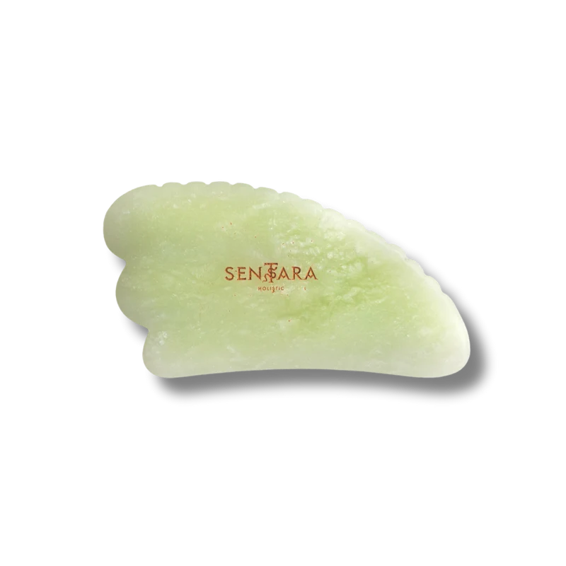 Gua Sha 'Green Jade Heart with Teeth'