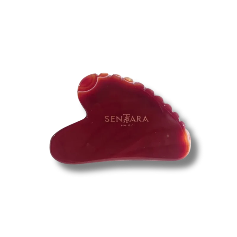 Gua Sha 'Cornaline Heart with Teeth'