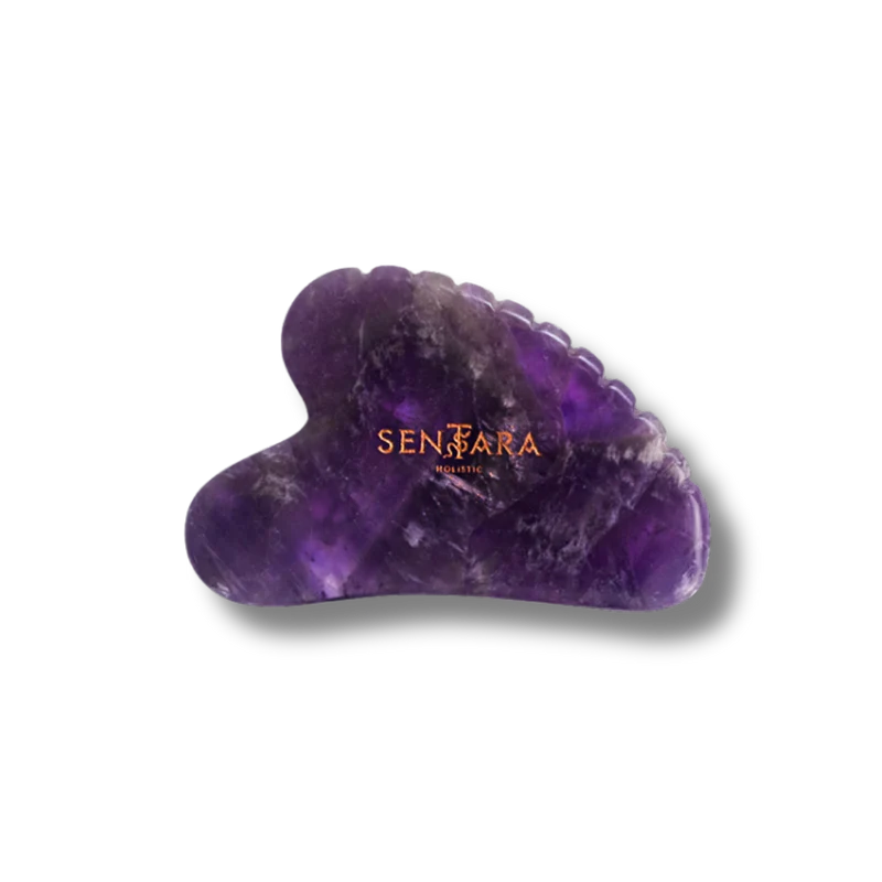 Gua Sha 'Amethyst Heart with Teeth'