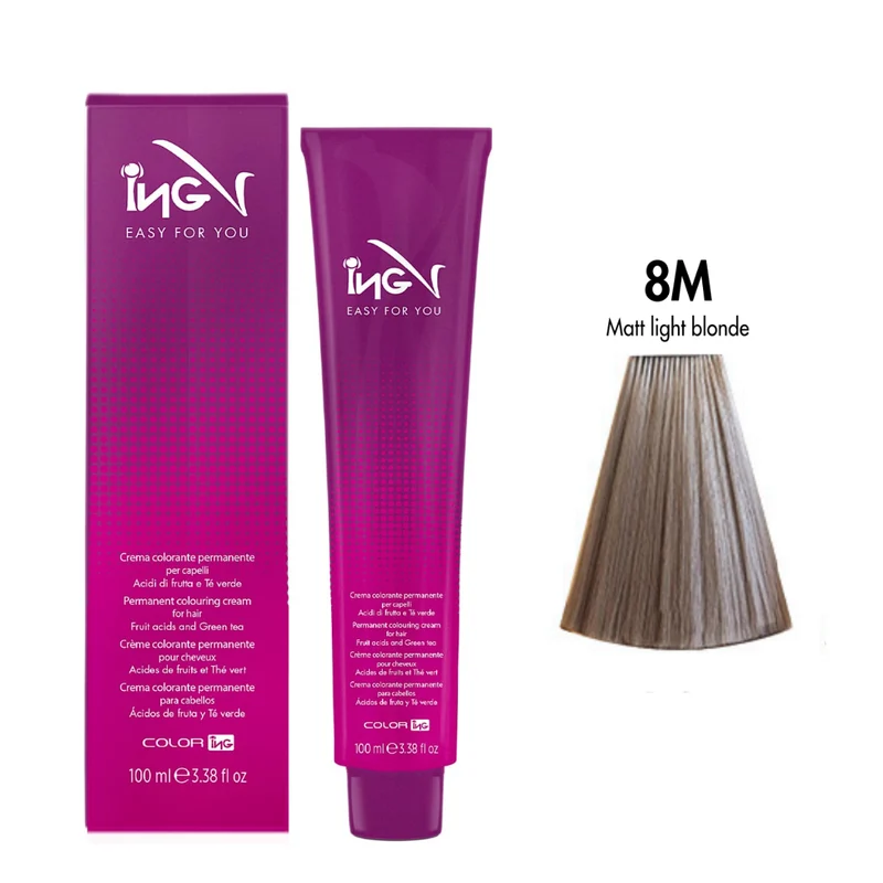 Ing Easy For You Crema Colorante Permanente 8M Biondo Chiaro Matt 100ml