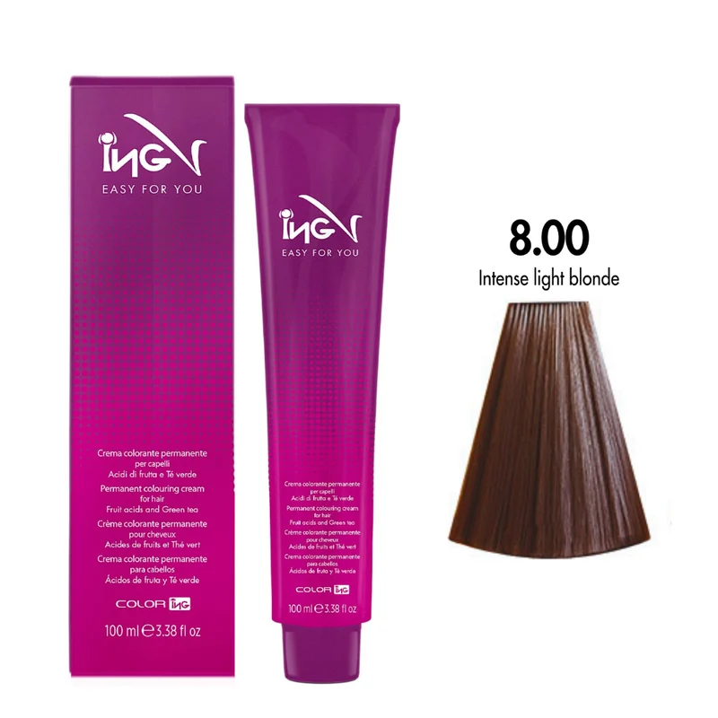 Ing Easy For You Crema Colorante Permanente 8.00 Biondo Chiaro Intenso 100ml