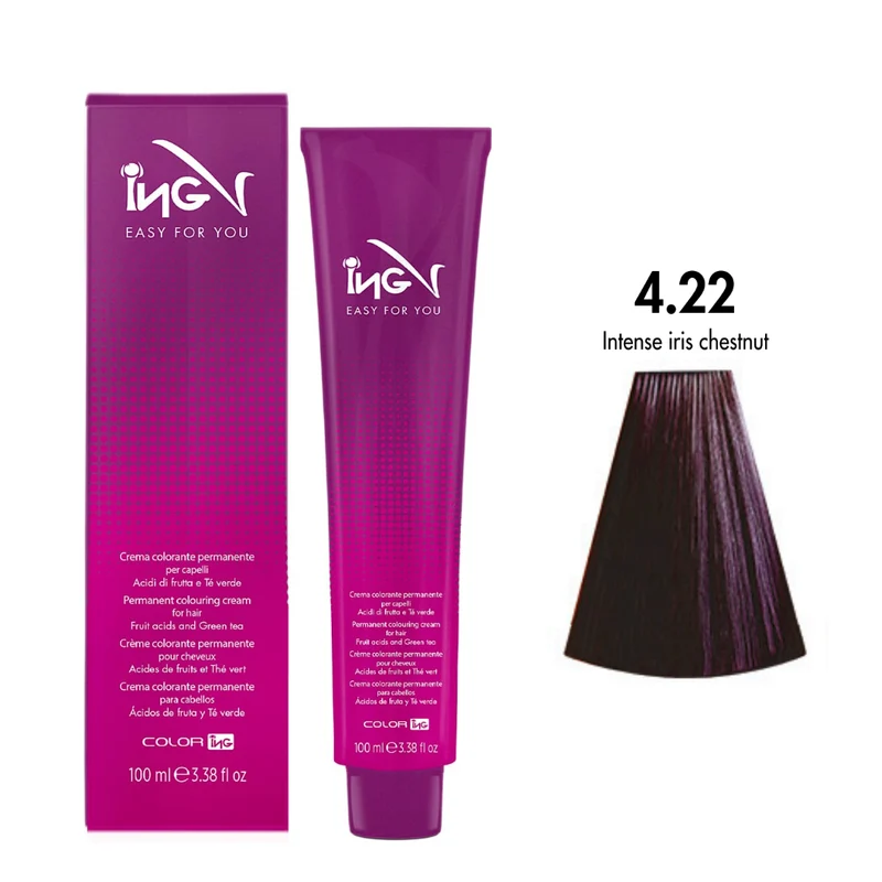 Ing Easy For You Crema Colorante Permanente 4.22 Castano Irisè Intenso 100ml