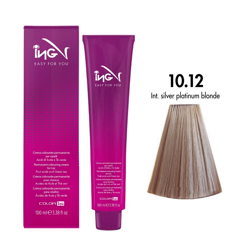 Ing Easy For You Crema Colorante Permanente 10.12 Biondo Platino Argento Intenso 100ml