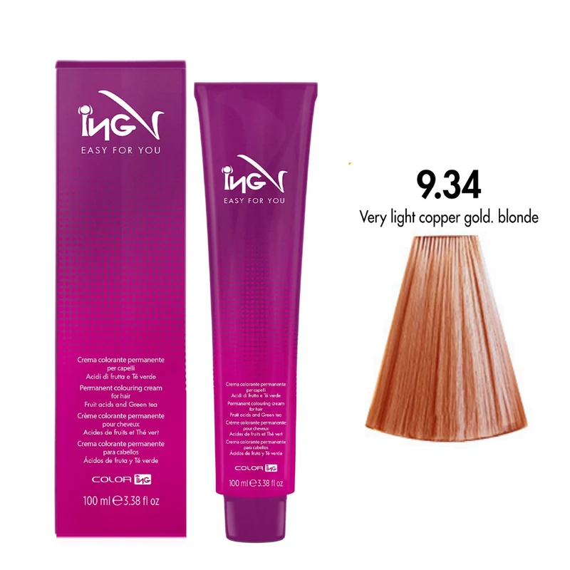 Ing Easy For You Crema Colorante Permanente 9.34 Biondo Chiarissimo Dorato Rame 100ml