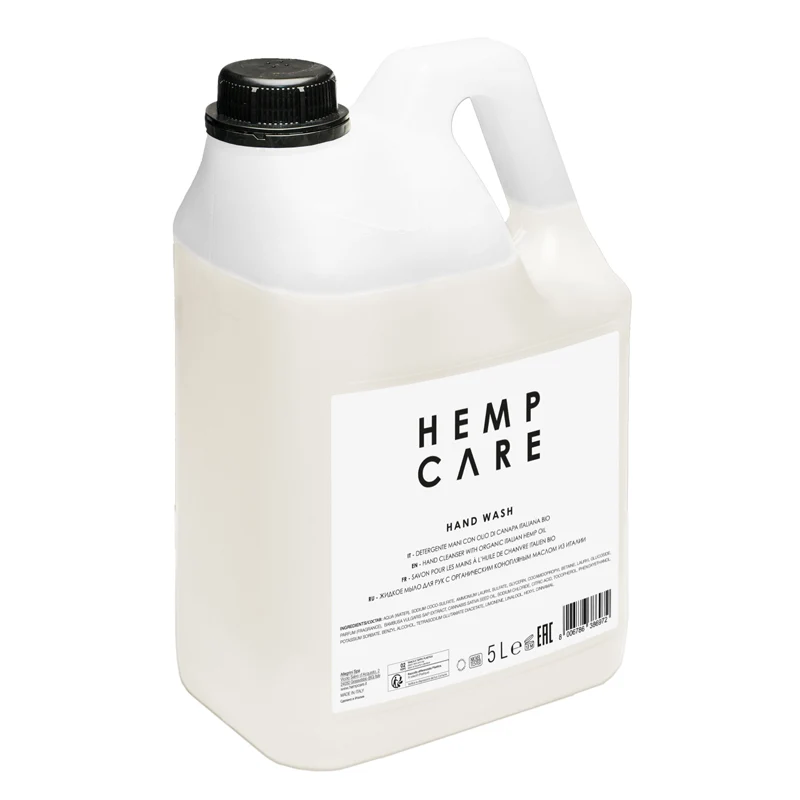 Sapone liquido, tanica 5 L per dispenser - Hemp Care