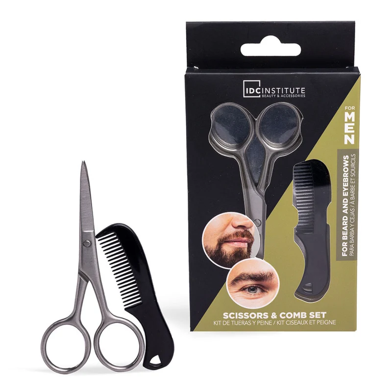 IDC Institute Beauty e Accessories Forbici e Pettine da Barba