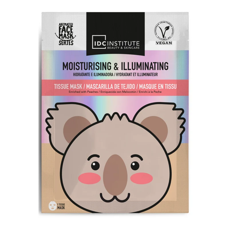IDC Institute Beauty e Skincare Maschera Viso In Tessuto Idratante e Illuminante