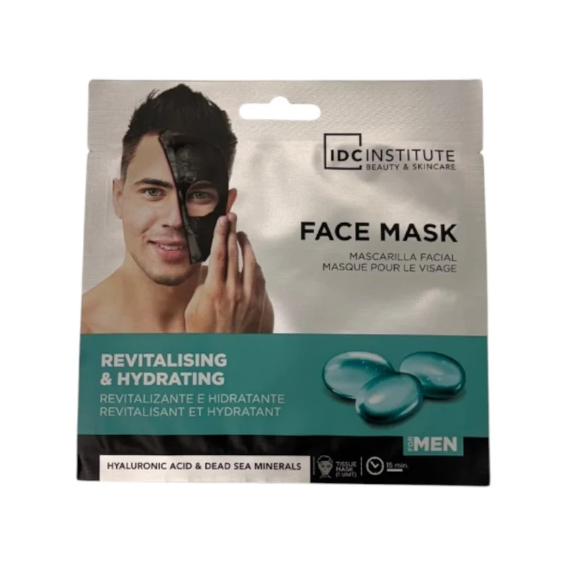 IDC Institute Beauty e Skincare Maschera Viso In Tessuto For Men Rivitalizzante e Idratante