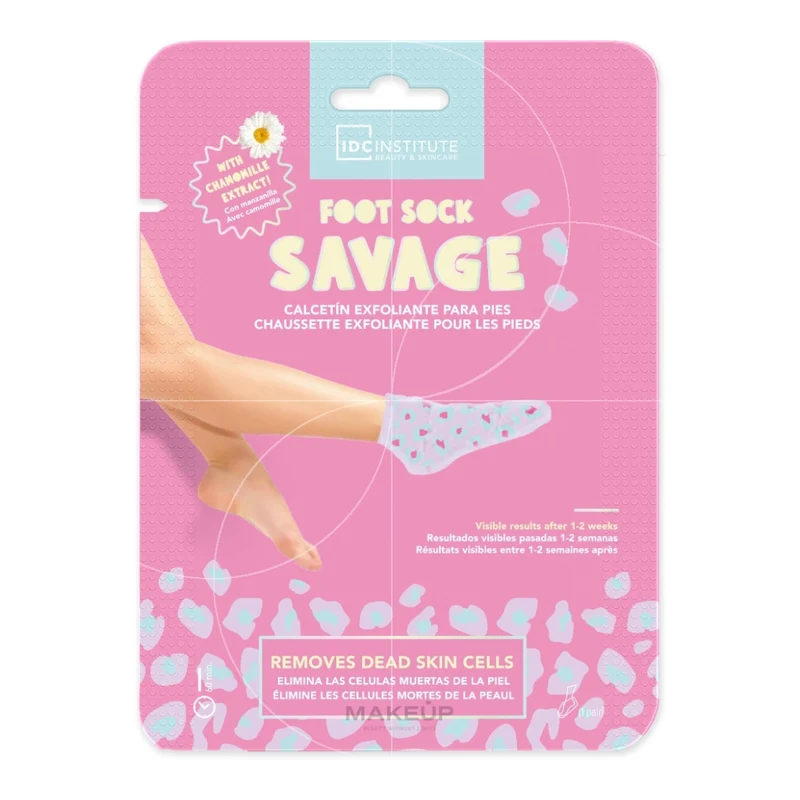 IDC Institute Beauty e Skincare Exfoliating Foot Sock Savage - Calzino Esfoliante Per Piedi