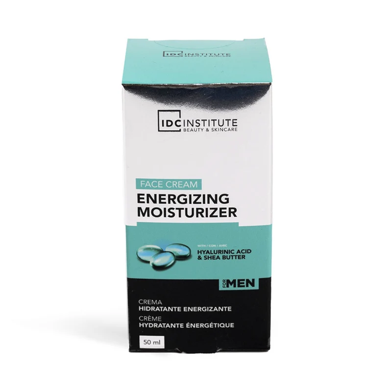 IDC Institute Beauty e Skincare Men Crema Viso Idratante e Energizzante For Men con Acido Ialuronico e Burro di Karitè