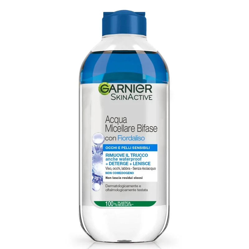 Garnier Skin Active Acqua Micellare Bifase con Fiordaliso - Occhi e Pelli Sensibili 400ml