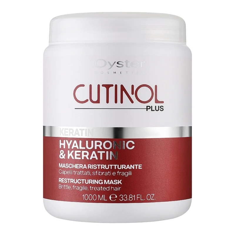 Oyster Cosmetics Cutinol Maschera Ristrutturante Capelli Trattati, Sfibrati e Fragoli 1000ml