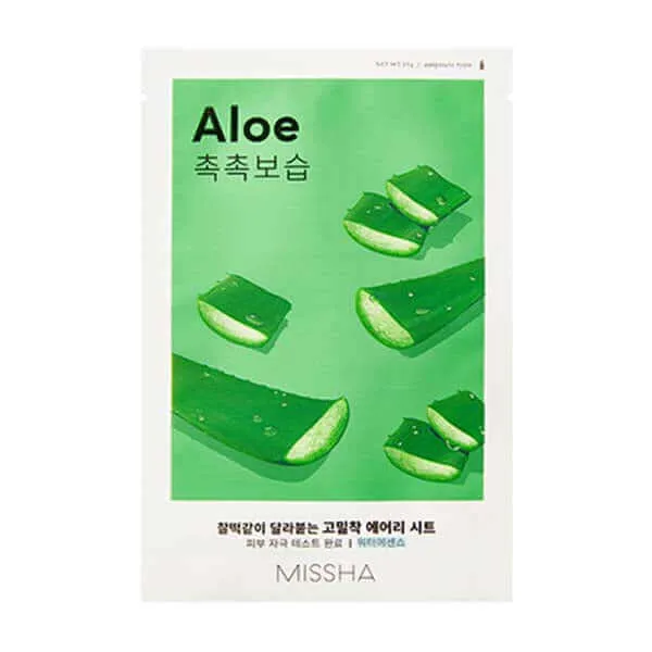 MISSHA Airy Fit Sheet Mask Aloe 19g - Maschera viso Aloe