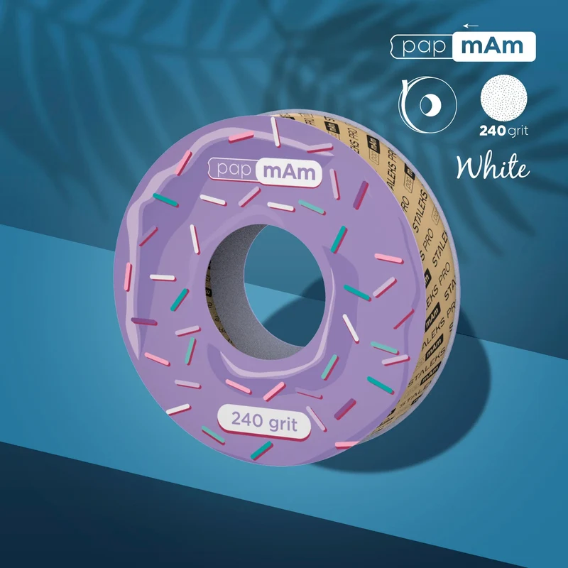 Staleks Pro Nastro di Ricambio papmAm per Bobina in Plastica 240 Grit