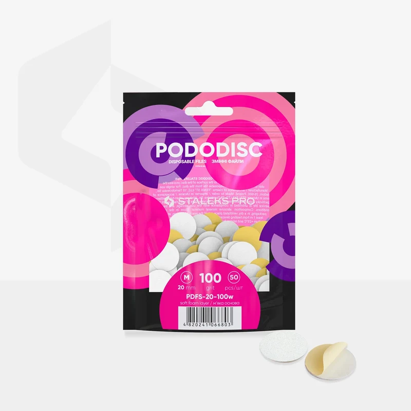 Staleks Pro Lime Di Ricambio Su Base Morbida Per Il Disco Per Pedicure Pododisc M 100 Grit 50pz