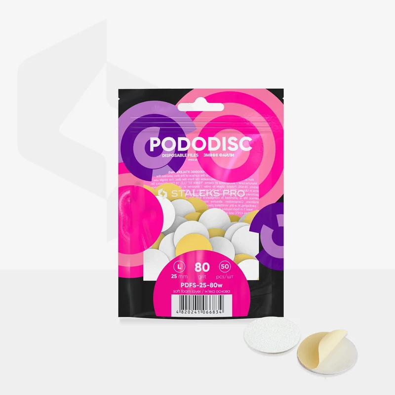 Staleks Pro Lime Di Ricambio Su Base Morbida Per Il Disco Per Pedicure Pododisc L 80 Grit 50pz