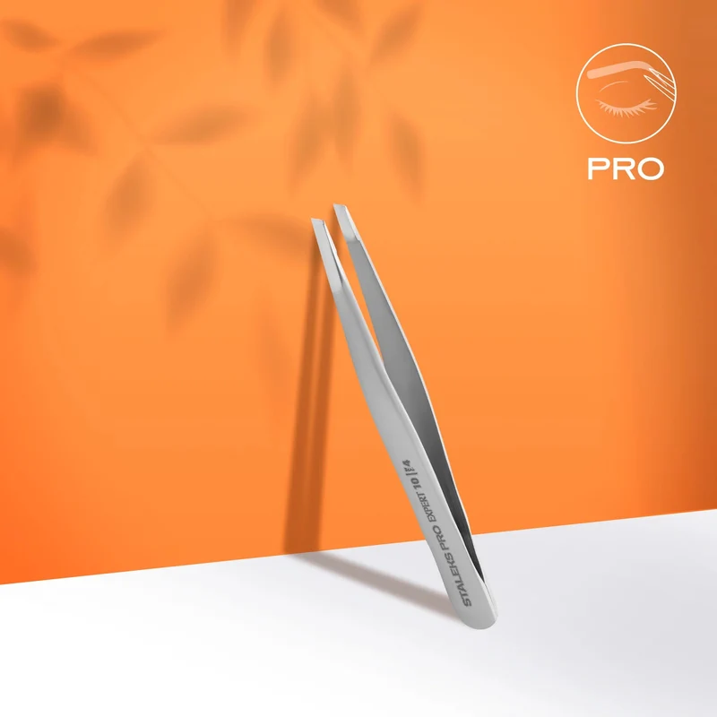 Staleks Pro Expert 10/4 Pinza per Sopracciglia Bordi Smussati Stretti