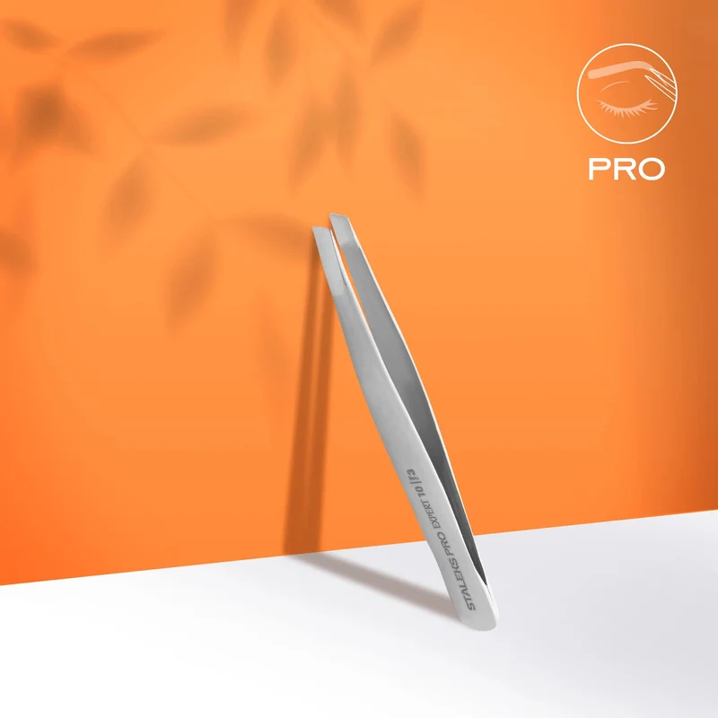 Staleks Pro Expert 10/3 Pinza Per Sopracciglia Bordi Smussati Larghi