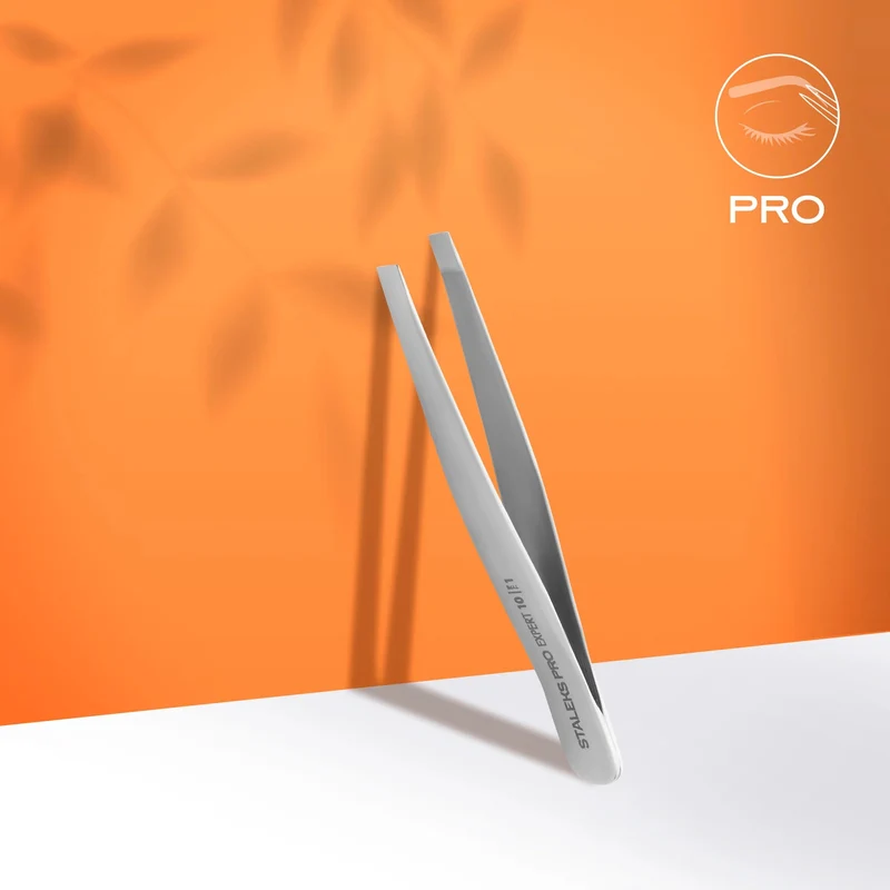 Staleks Pro Expert 10/1 Pinza per Sopracciglia Bordi Larghi e Dritti