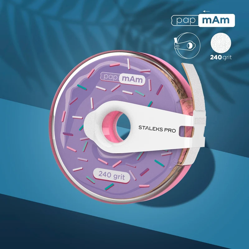 Staleks Pro Bobina in Plastica di papmAm 240 Grit Bobbinail