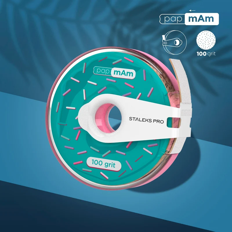 Staleks Pro Bobina in Plastica di papmAm 100 Grit Bobbinail