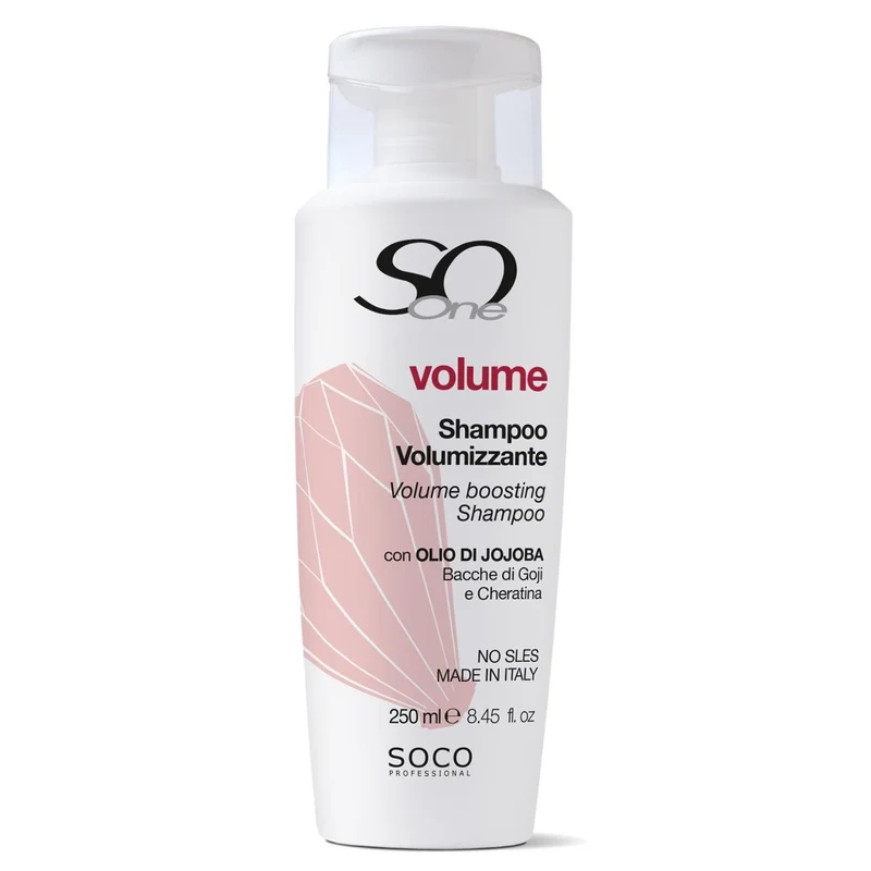Soco Volume Shampoo Volumizzante Olio di Jojoba Bacche di Gojie Cheratina 250ml