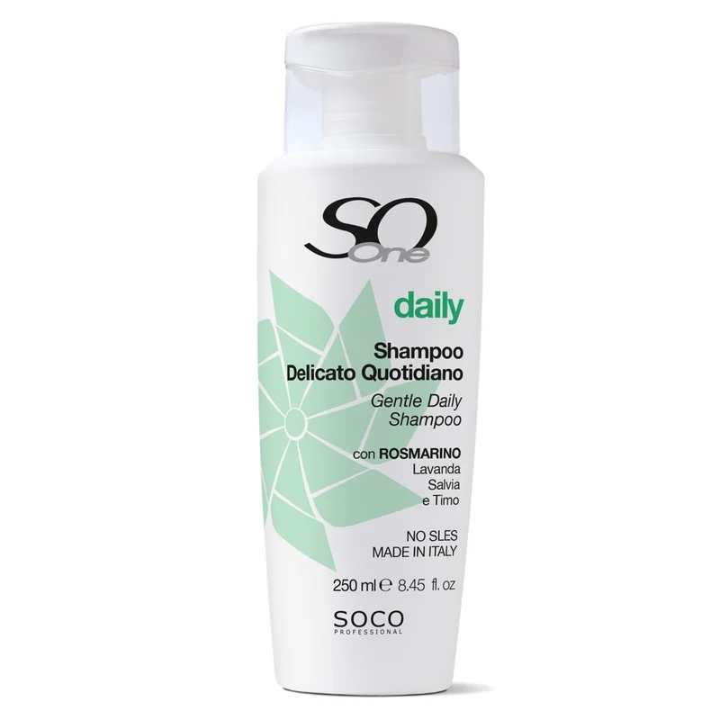 Soco Daily Shampoo Delicato Quotidiano Con Rosmarino, Lavanda, Salvia e Timo 250ml
