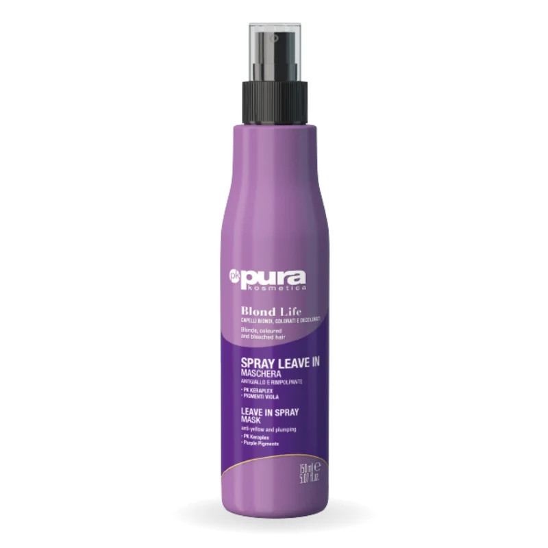 Pura Kosmetica Blonde Life Spray Leave-in Maschera Antigiallo e Rimpolpante 150ml