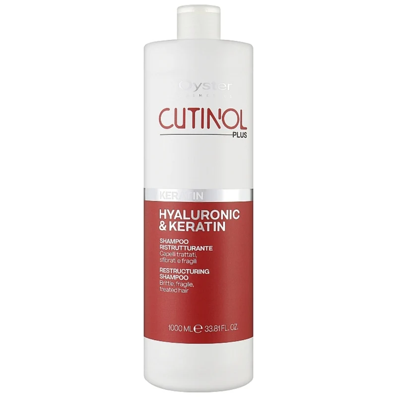 Oyster Cosmetics Cutinol Shampoo Ristrutturante Capelli Trattati, Sfibrati e Fragili 1000ml