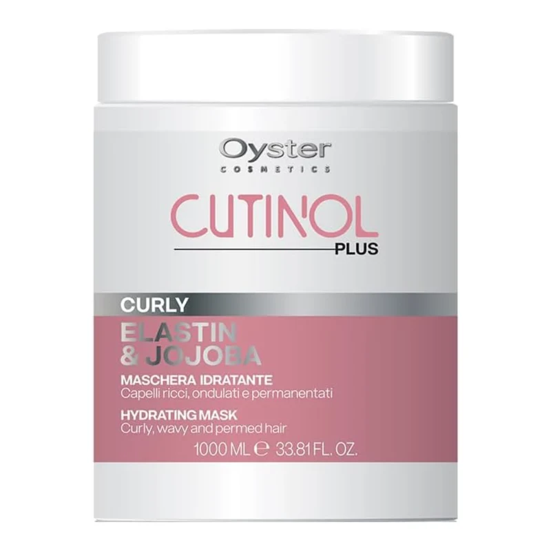 Oyster Cosmetics Cutinol Maschera Idratante Capelli Ricci, Ondulati e Permanentati 1000ml
