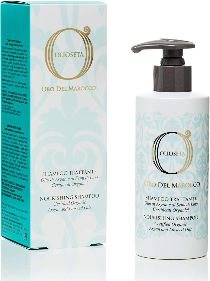 Olio Seta Oro del Marocco Shampoo Trattante Olio di Argan e Semi di Lino 100ml