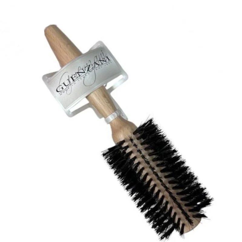 Guenzani Professional Spazzola Tonda Legno Chiara Setole Fitte. Ø28