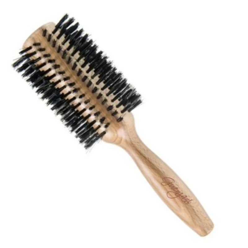 Guenzani Professional Spazzola Tonda In Legno Chiaro Setole Fitte Ø33