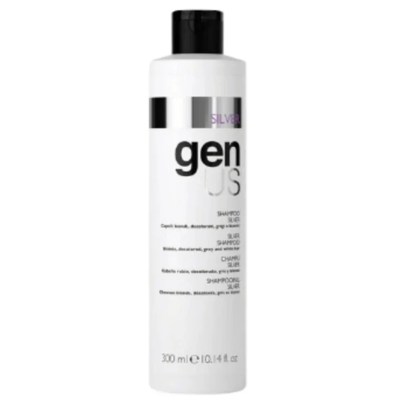 Genus Silver Shampoo Capelli Biondi, Decolorati, Grigi e Bianchi 300ml