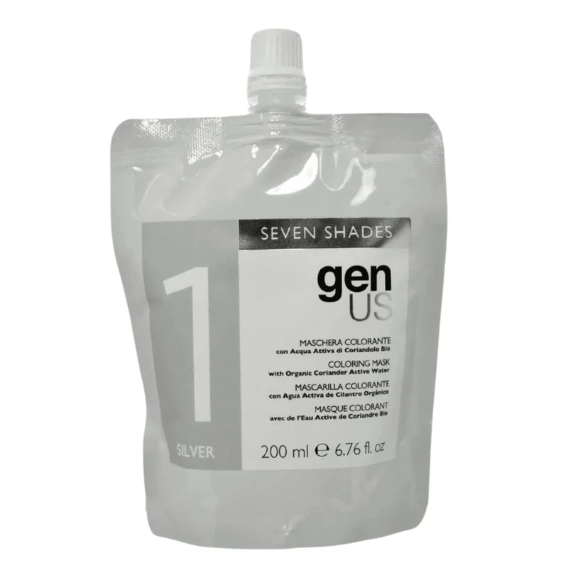 Genus Seven Shades Maschera Colorante - 1 Silver 200ml