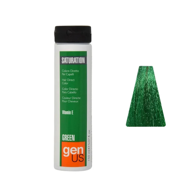 Genus Saturation Colore Diretto Per Capelli - Green 150ml
