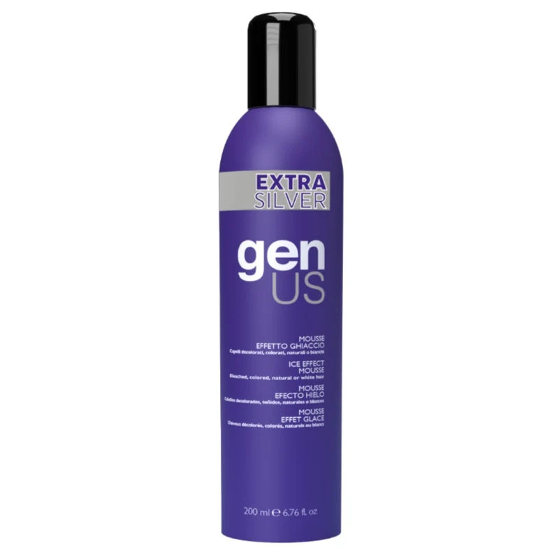 Genus Mousse Extra Silver Effetto Ghiaccio 200ml