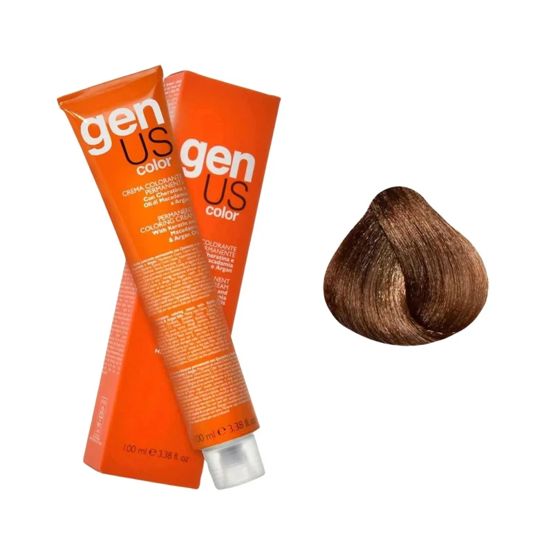 Genus Crema Colorante Permanente - 8.14 Biondo Chiaro Tabacco 100ml