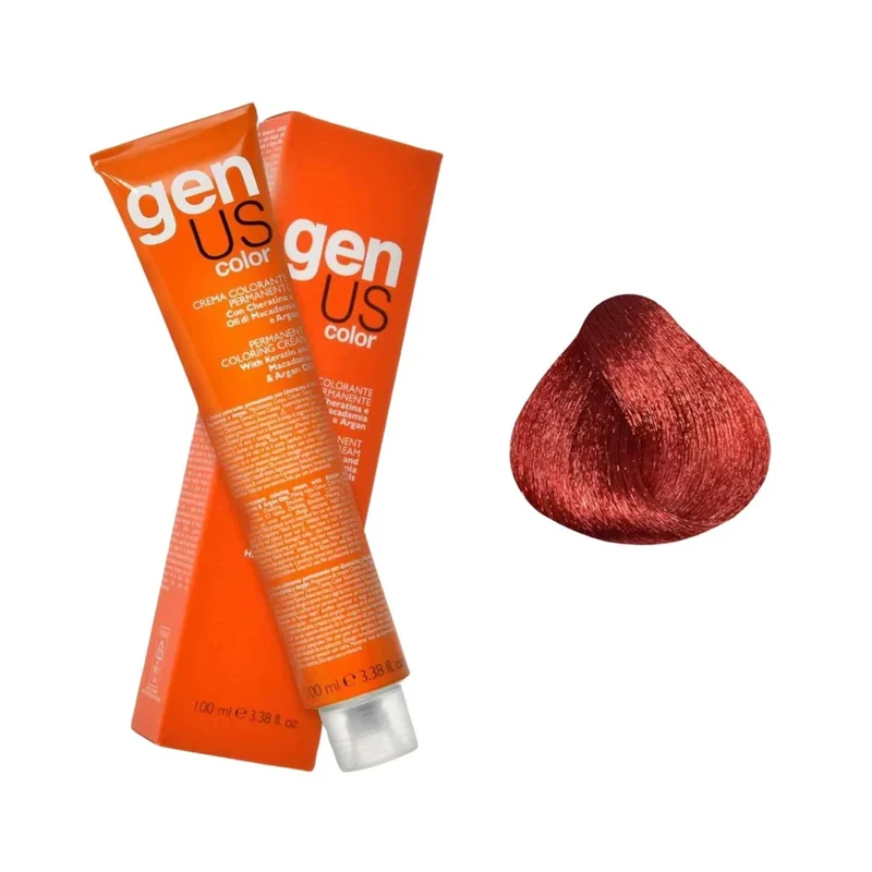 Genus Crema Colorante Permanente - 7.66 Biondo Rosso Intenso 100ml